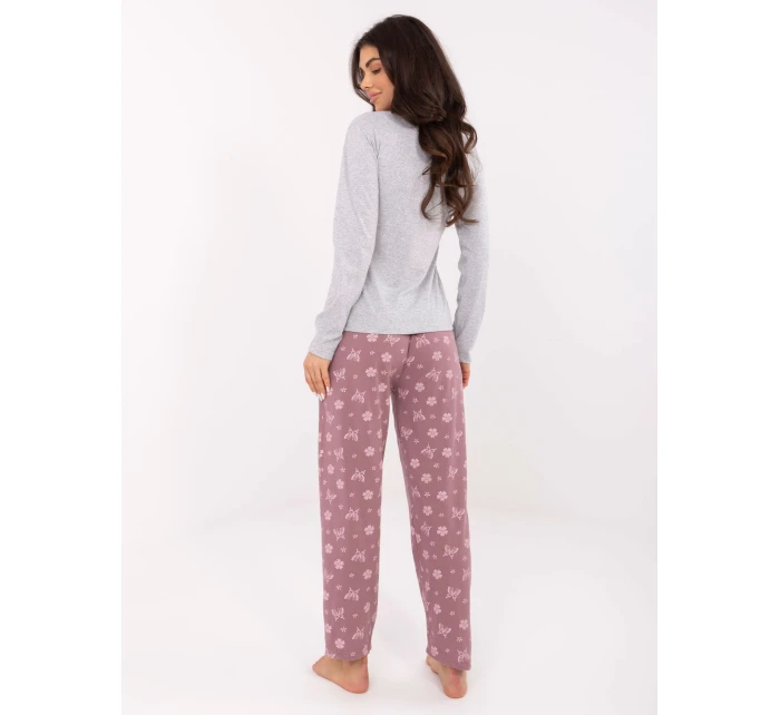 Pyžamo DU PI FP 001.48 šedé Pyžamo DU PI FP 001.48 šedé