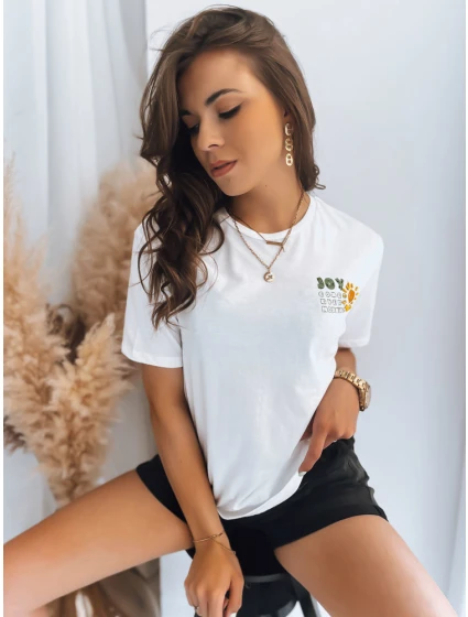 Klasické dámské tričko  ecru Dstreet model 21969935 - FashionStreet