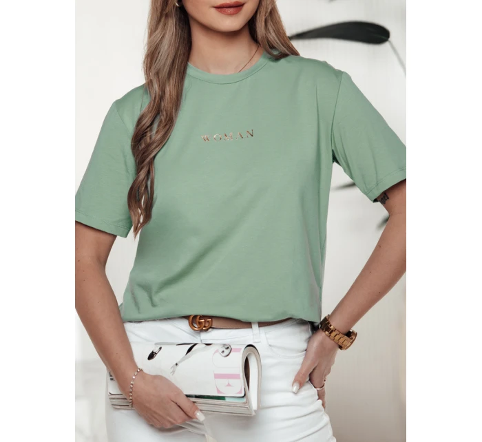 Dámské tyrkysové tričko WOMAN FashionStreet RY2553