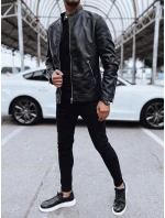 Pánská kožená bunda černá FashionStreet TX4717