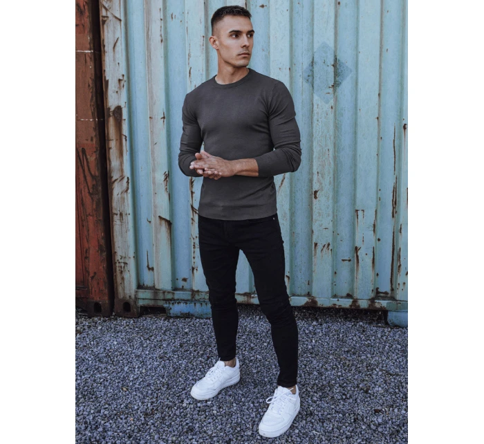 Pánský klasický svetr tmavě šedý Dstreet model 21980564 - FashionStreet