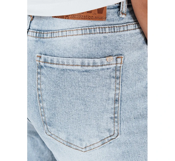 Dámské široké džíny s dírami modré FashionStreet UY2801