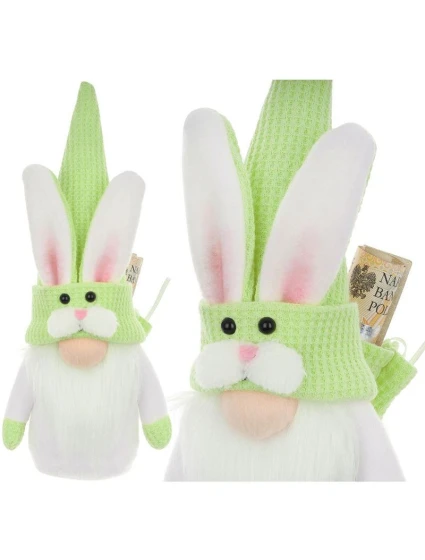 Zelená šelma 20 cm s dárkovou taškou jarní dekorace dětské