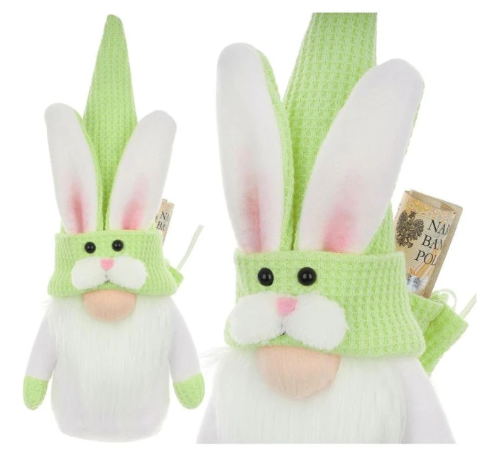 Zelená šelma 20 cm s dárkovou taškou jarní dekorace dětské