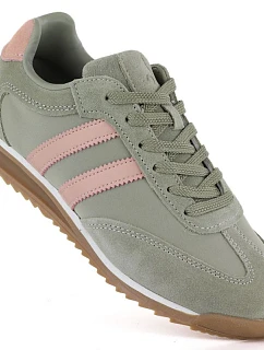 Dámské kožené sportovní polobotky zelené McArthur MA258W