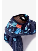 Pantofle Dětské Na Suchý Zip S  Modré model 21682771 - Milami