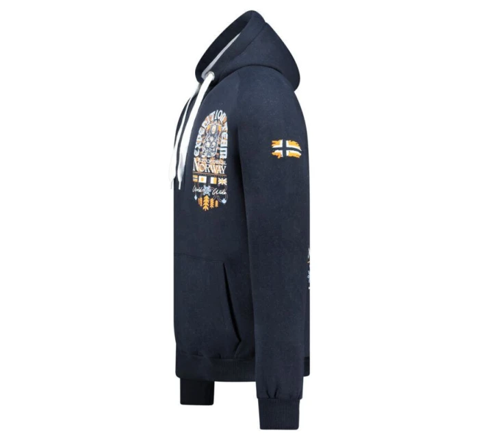 Pánská mikina WZ3016H/GN Šedá melanž s potiskem - Geographical Norway