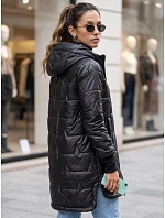 kurtka damska przejściowa z kapturem czarna model 22352948 - FashionStreet kurtka damska przejściowa z kapturem czarna model 22352948 - FashionStreet