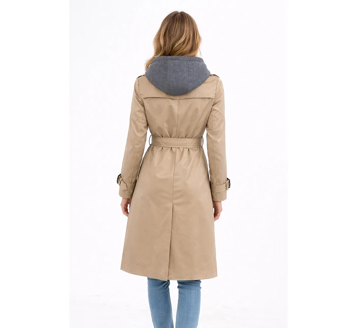 z kapturem ciemny beżowy model 22037964 - HONEY WINTER z kapturem ciemny beżowy model 22037964 - HONEY WINTER