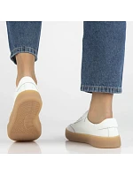 Dámské kožené boty na platformě bílé Filippo DP7543/26 Dámské kožené boty na platformě bílé Filippo DP7543/26