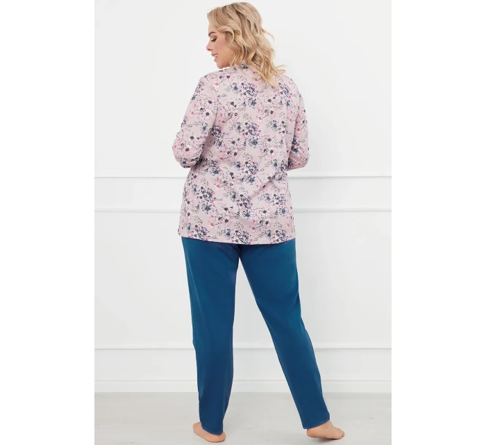 Italská móda Lacenta long r. long sp. color:print/jeans Italská móda Lacenta long r. long sp. color:print/jeans