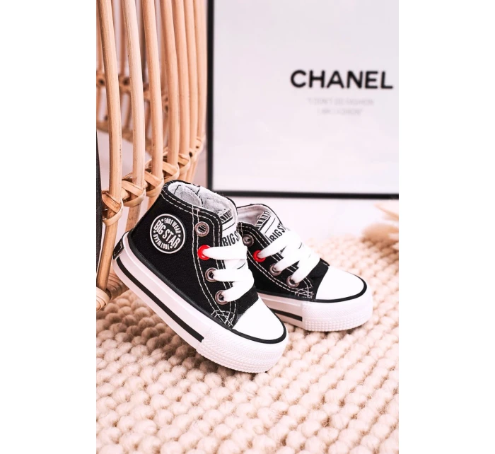 Dětské Tenisky Vysoké Se Zipem BIG STAR HH374188 Černé