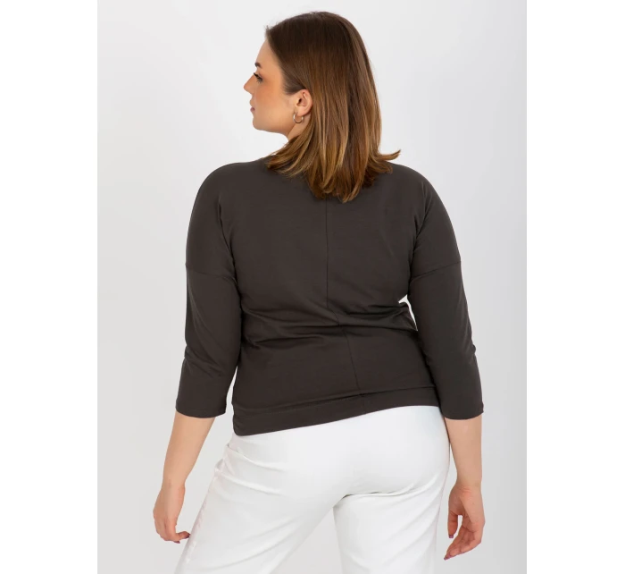 Dámská halenka RV BZ 8454.20P tmavá khaki - FPrice