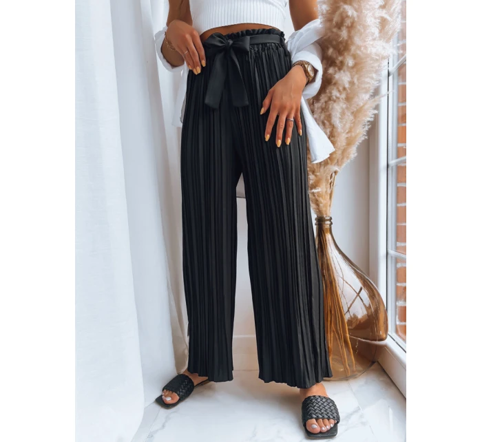 Dámské kalhoty RUFFLES černé FashionStreet UY1539