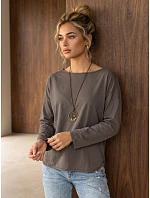Dámská bavlněná blůza oversize s přívěskem Fango FashionStreet RY2943 Dámská bavlněná blůza oversize s přívěskem Fango FashionStreet RY2943