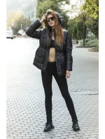 Černá dámská péřová bunda (ag6-26) Černá dámská péřová bunda (ag6-26)