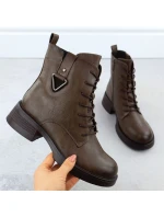 Dámské boty na klínku hnědé model 21905773 - Potocki