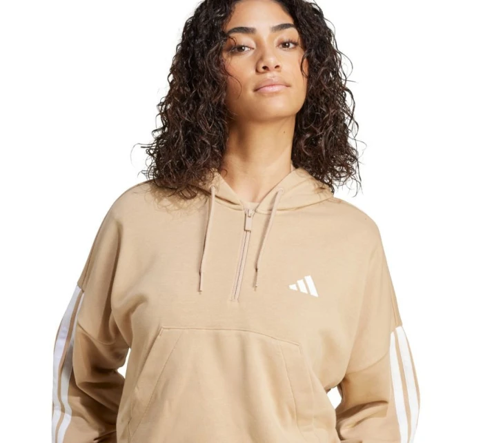 Dámská mikina s kapucí Essentials French Terry Quarter Zip beige model 21730224