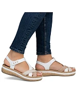 Sandały damskie na białe model 22087123 - Rieker Sandały damskie na białe model 22087123 - Rieker