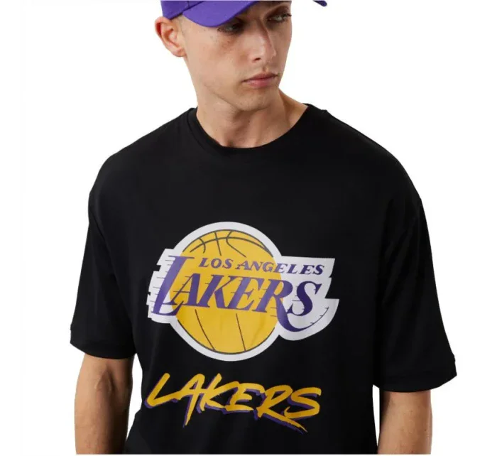 Pánské tričko NBA Los Angeles Lakers Script M M Mesh Tee M 60284737 - New Era