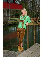 Daiber JN 637 Popelínová kostkovaná halenka tradiční styl 02.0637 green/white Daiber JN 637 Popelínová kostkovaná halenka tradiční styl 02.0637 green/white