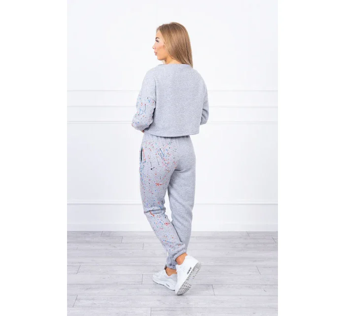 Izolovaná sada s barevným potiskem šedá