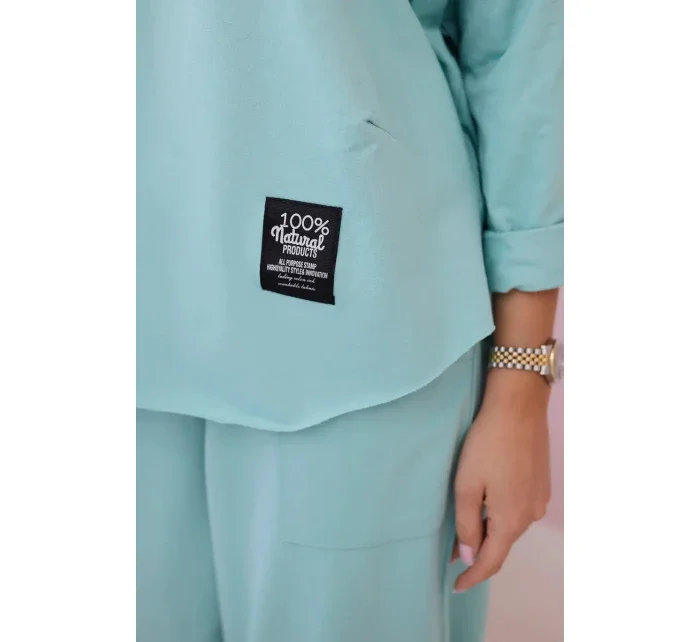 Bavlněná mikina kalhoty set mincovna Bavlněná mikina kalhoty set mincovna