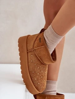 Sněhule se zdobením na platformě Big Star model 21677551 Camel - Big Star Shoes
