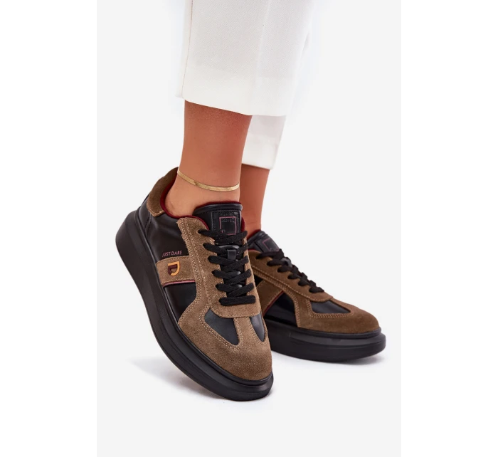 Dámské Kožené Tenisky Na Platformě Daniel Lopez Just Dare SS2D4001 Černé Dámské Kožené Tenisky Na Platformě Daniel Lopez Just Dare SS2D4001 Černé