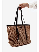 Černá taška typu Shopper s přívěskem model 22221071 - Flora&Co