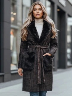 Dámský kožich hnědý FashionStreet TY5229z