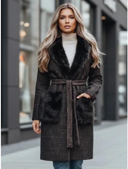 Dámský kožich hnědý FashionStreet TY5229z