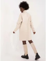 Světlebéžové látkové šaty s rolákem (0547) Světlebéžové látkové šaty s rolákem (0547)