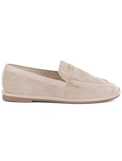 Dámské semišové polobotky béžové model 22097219 - VINCEZA