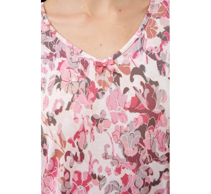 Vamp - Květinová noční košilka s dlouhým rukávem 21825 - Vamp Vamp - Květinová noční košilka s dlouhým rukávem 21825 - Vamp