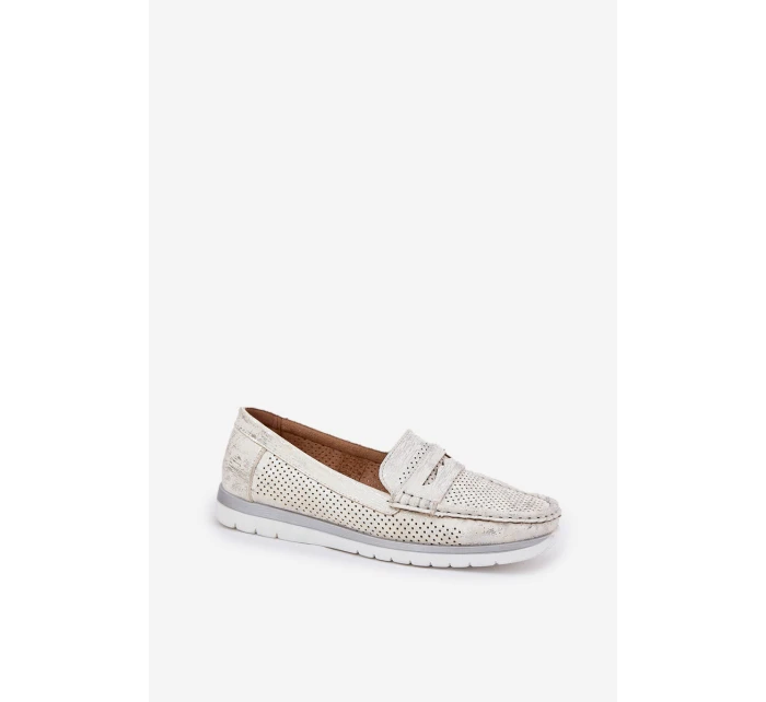 Dámské mokasíny z eco kůže stříbrné Bralithia Dámské mokasíny z eco kůže stříbrné Bralithia