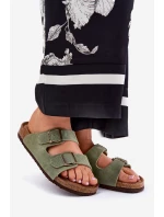 Dámské Semišové Sandály S Přezkami Big Star model 21692060 Zelené - Big Star Shoes