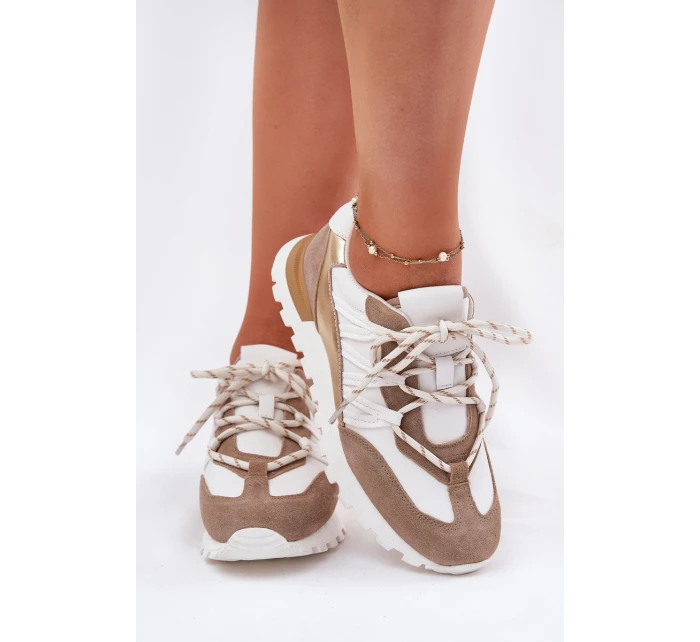 Kožené Polobotky Sneakers Dámské model 21693232 - Artiker Kožené Polobotky Sneakers Dámské model 21693232 - Artiker