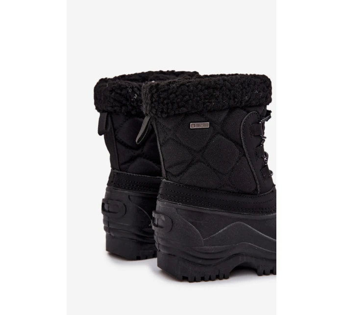 Zateplené dětské sněhule na zip Big Star OO374073 Černé Zateplené dětské sněhule na zip Big Star OO374073 Černé