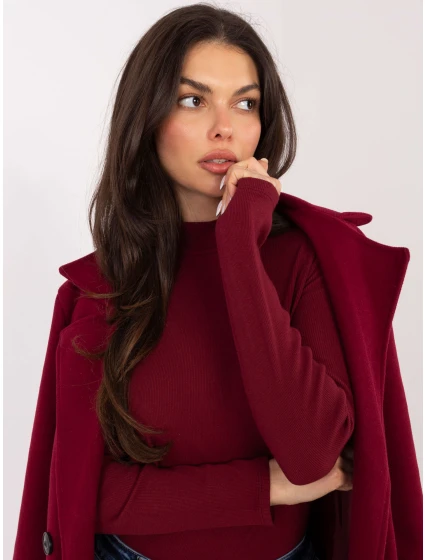 Bluzka BZ bordowy model 21776453 - FPrice Bluzka BZ bordowy model 21776453 - FPrice