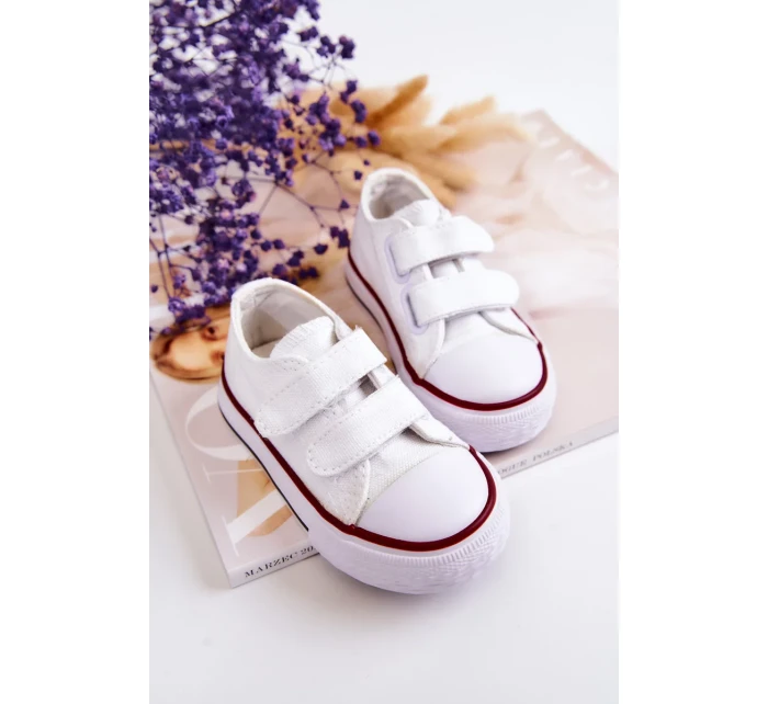 Dětské tenisky na suchý zip Bílý Bernie