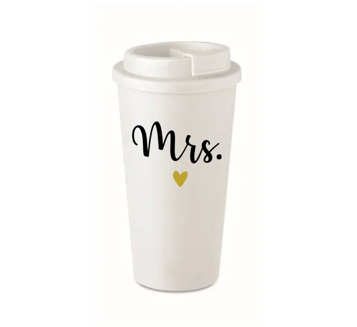 MRS. - bílý termohrnek 475 ml