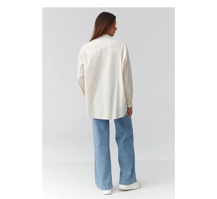 Košile s dlouhým rukávem  model 224101 Makadamia