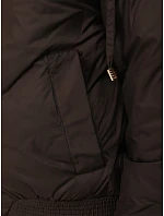 Kurtka damska przejściowa z kapturem brązowa model 22102037 - FashionStreet