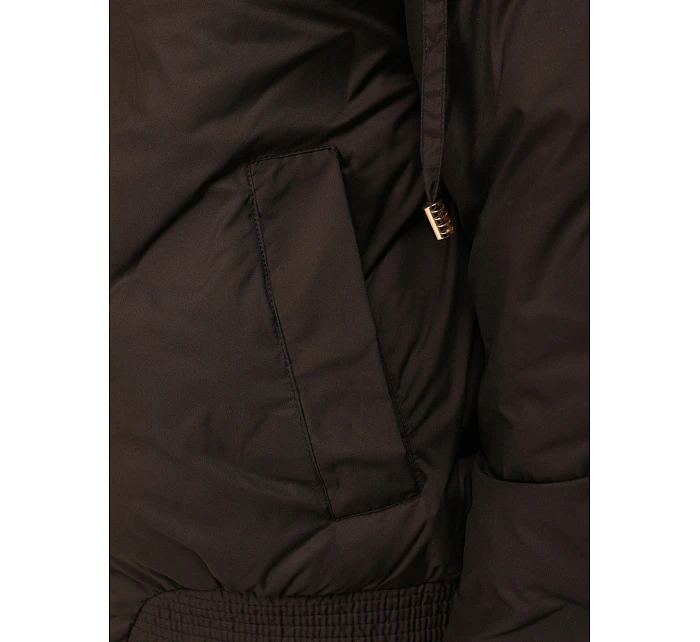 Kurtka damska przejściowa z kapturem brązowa model 22102037 - FashionStreet