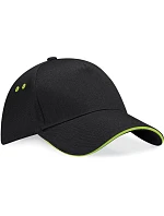 Beechfield B 15C 5 panelová sandwich kšiltovka 53.015C black/lime green