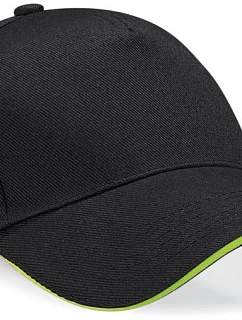 B 5 panelová sandwich kšiltovka 53.0 black/lime green model 22481294 - Beechfield
