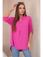 Halenka s prodlouženým zadním dílem fuchsie