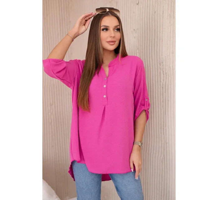 Halenka s prodlouženým zadním dílem fuchsie