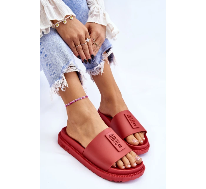 Dámské pantofle Big Star model 21609146 červené - Big Star Shoes Dámské pantofle Big Star model 21609146 červené - Big Star Shoes